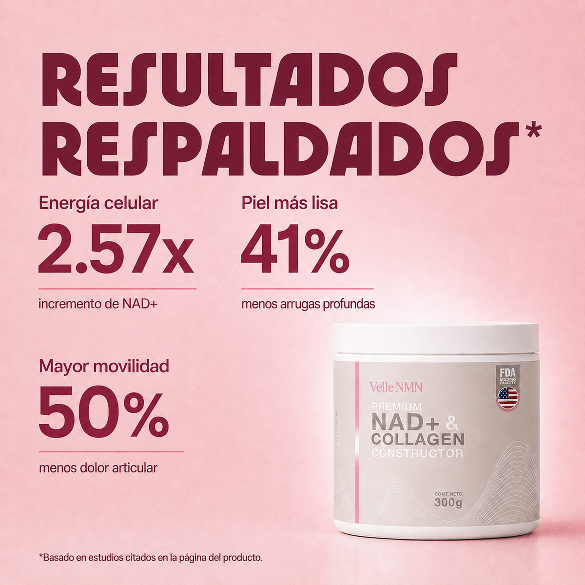 VELLE NMN® Anti-Age | Precursor NAD+ y Colágeno
